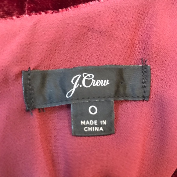 J. Crew Velvet Tank Top, Maroon/Burgundy, Size 0 - Picture 6 of 8
